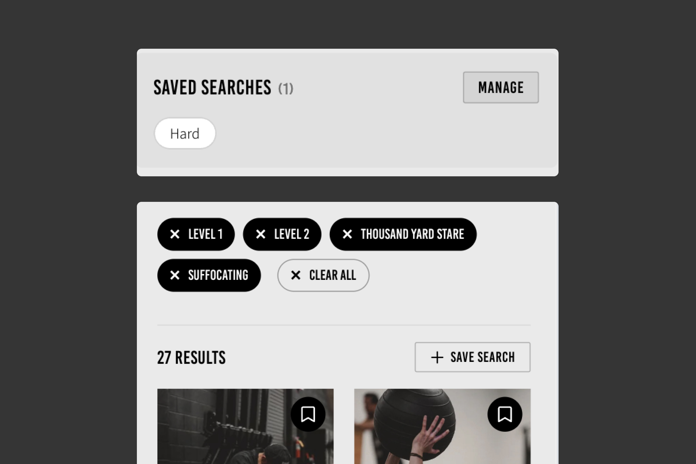 Saved searches